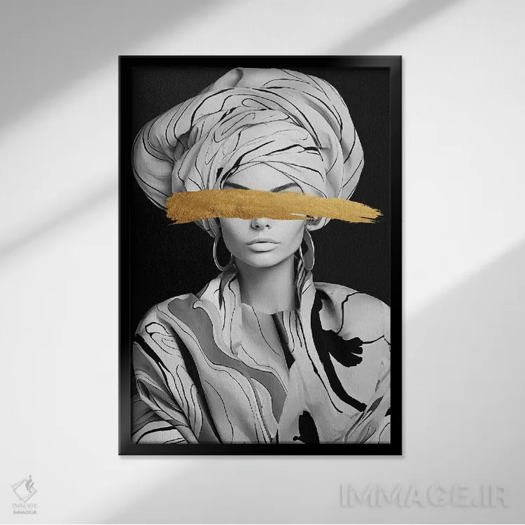 تابلو دکوراتیو زن دبی II اثر هلو مورائس - نمای قابدار مشکی