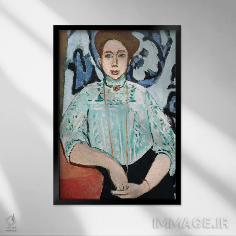 تابلو کلاسیک پرتره گرتا مول اثر آنری ماتیس - نمای قابدار مشکی