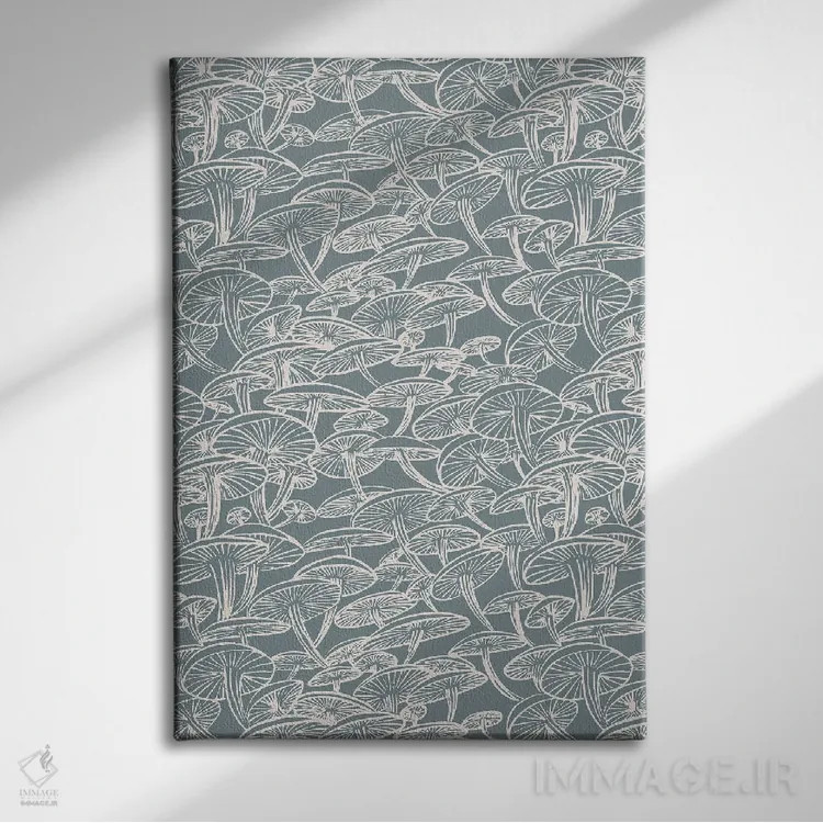 تابلو مدرن طرح شاخه قارچ خنثی اثر هانا بایزنگ - نمای روبهرو روی دیوار