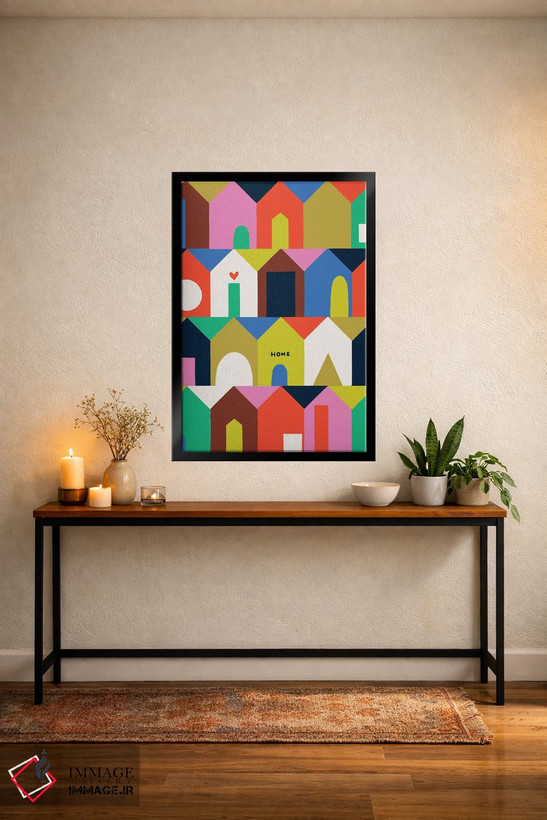 تابلو مدرن دوستان سگ اثر هانا بایزنگ - D5B
