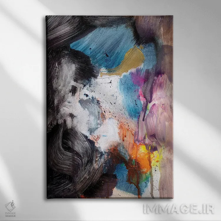 تابلو انتزاعی استوایی اثر دن هابدی - نمای روبهرو روی دیوار