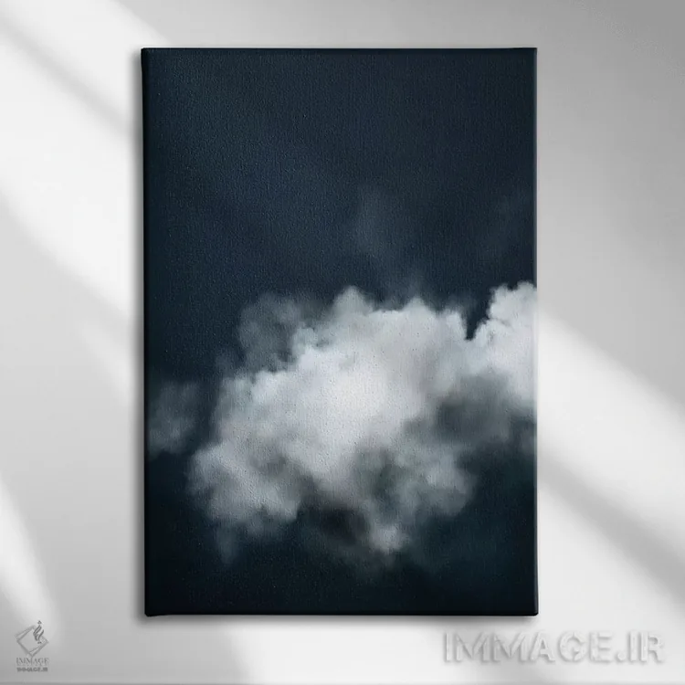تابلو انتزاعی ابری اثر دن هابدی - نمای روبهرو روی دیوار