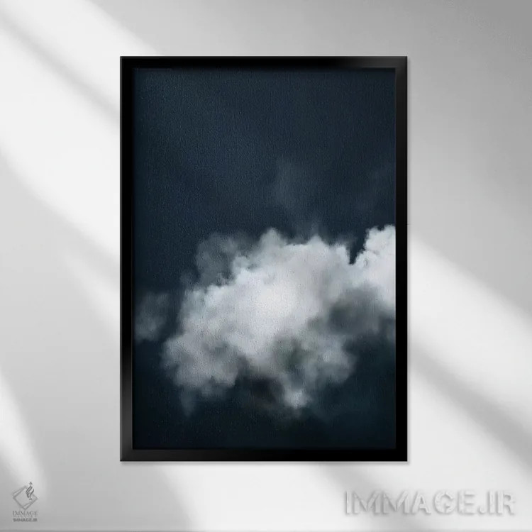 تابلو انتزاعی ابری اثر دن هابدی - نمای قابدار مشکی
