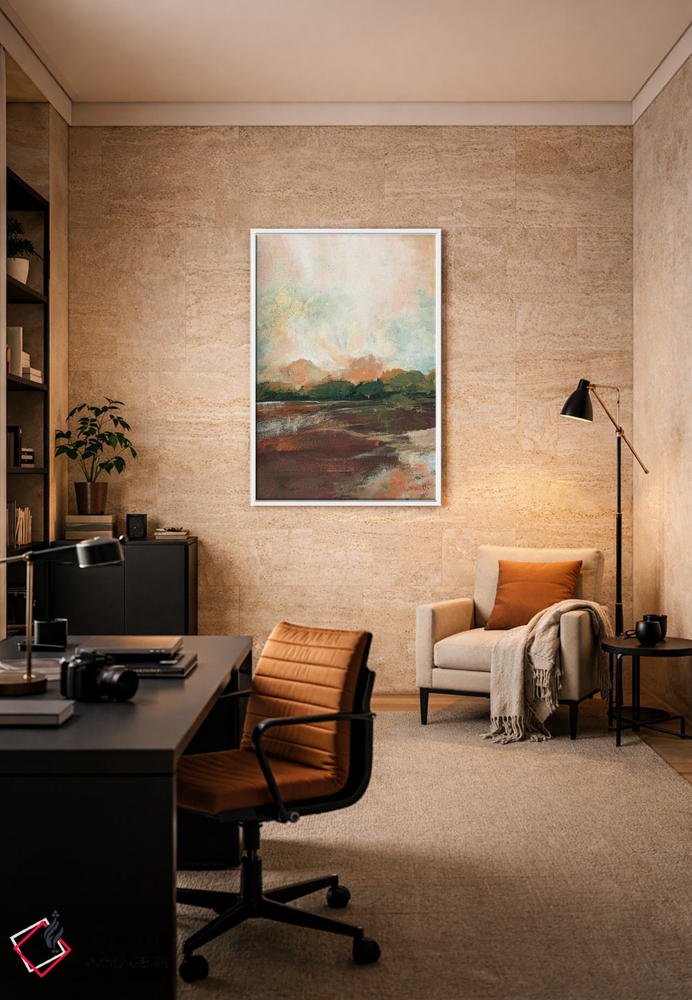 تابلو انتزاعی چشم انداز مزرعه اثر دن هابدی - D6W