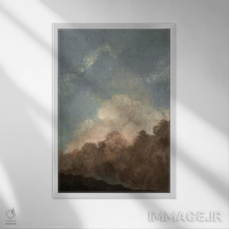 تابلو دکوراتیو نسیم تپه اثر دن هابدی - نمای قابدار سفید