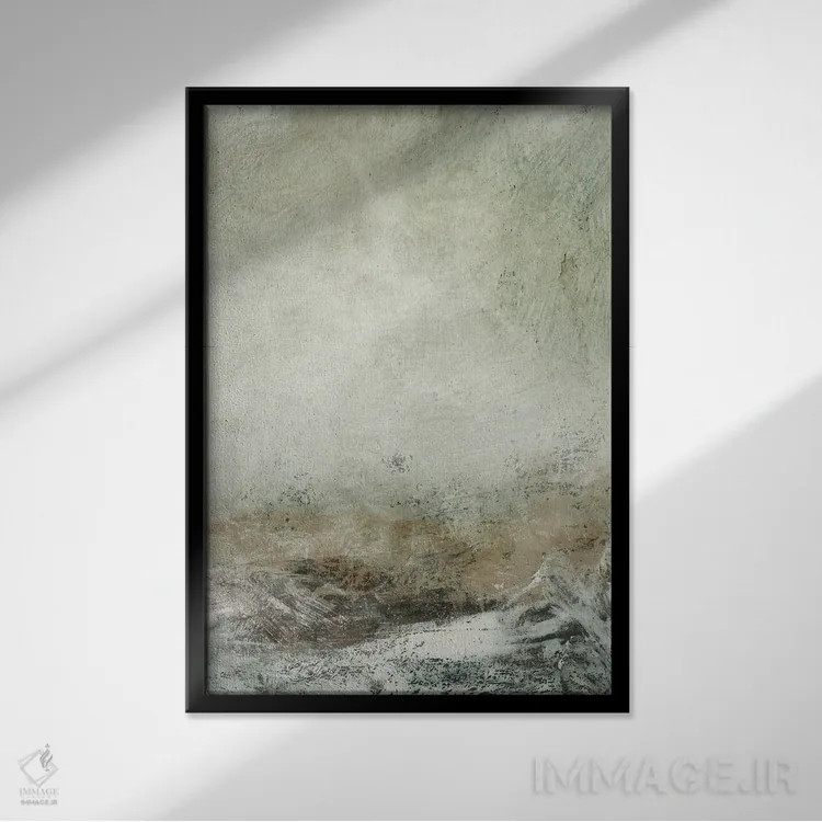 تابلو انتزاعی احساس ۱ اثر دن هابدی - نمای قابدار مشکی