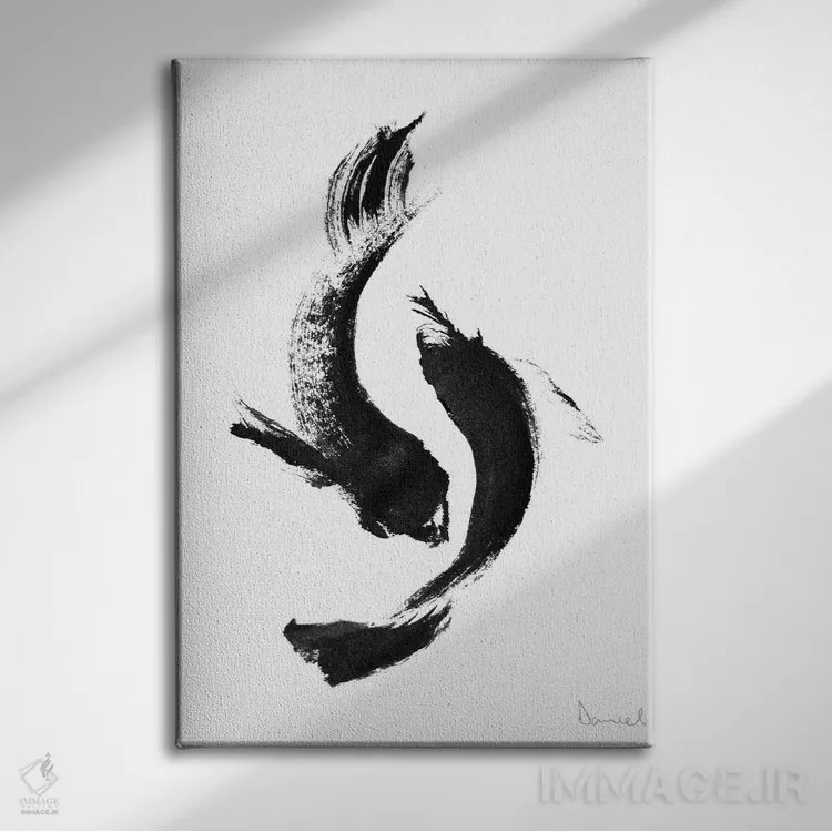 تابلو مینیمال کوی اثر دن هابدی - نمای روبهرو روی دیوار