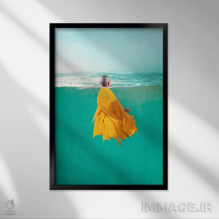 تابلو دکوراتیو استراحت اثر هدر آفرود - نمای قابدار مشکی