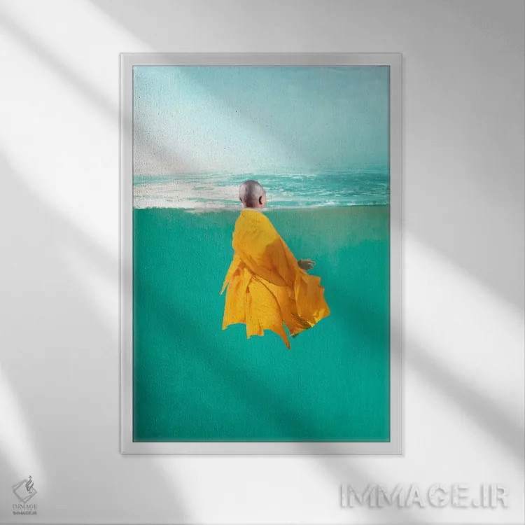 تابلو دکوراتیو استراحت اثر هدر آفرود - نمای قابدار سفید