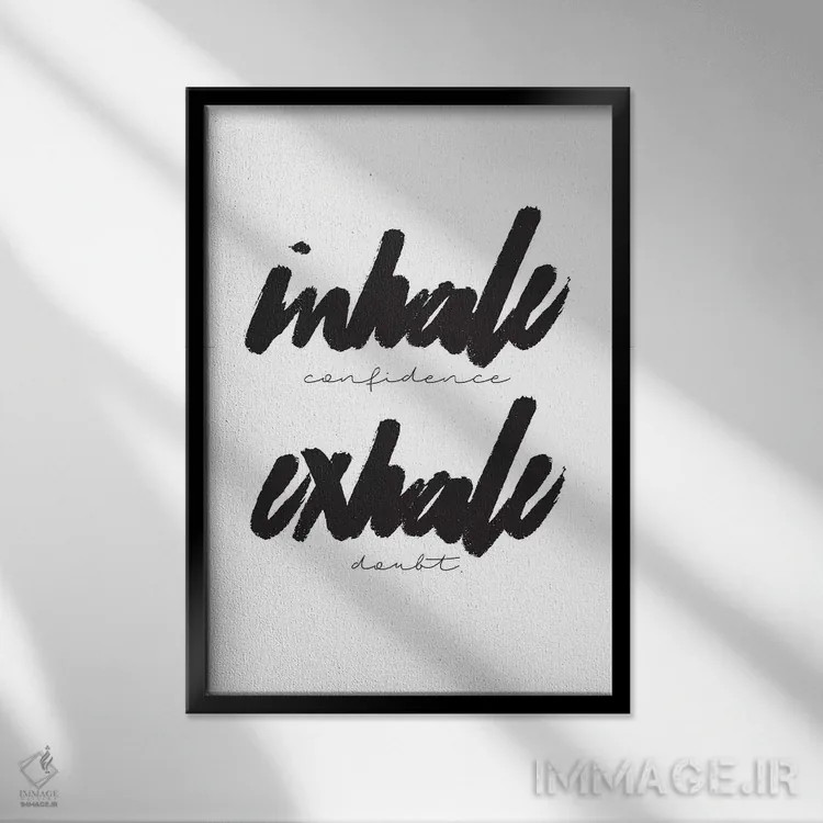 تابلو دکوراتیو دم / بازدم اثر هانی مون هتل - نمای قابدار مشکی