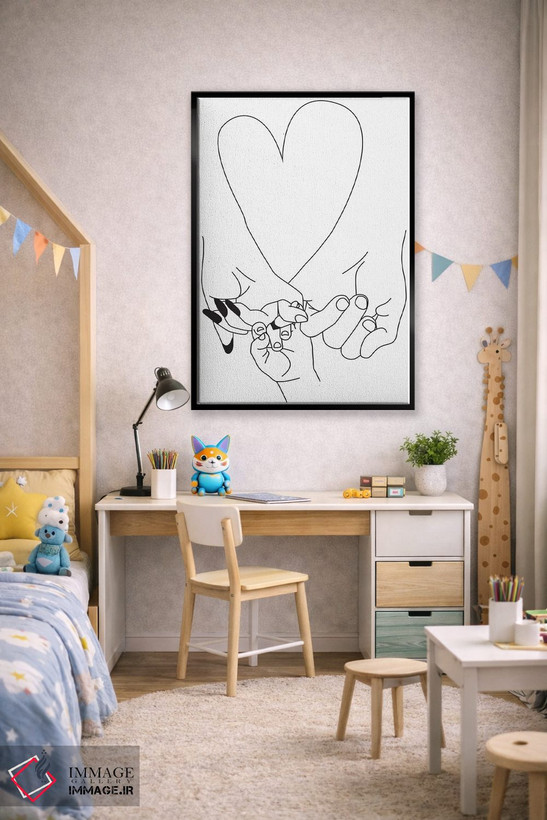 تابلو مینیمال Parent's Pinky Promise,قول انگشتی والباور اثر هانی مون هتل - D4B