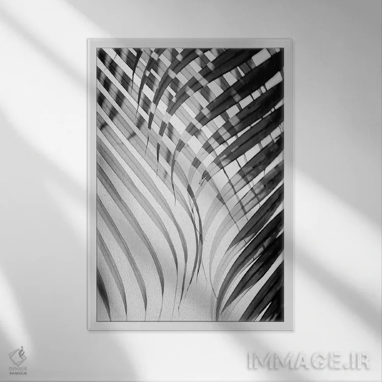 تابلو دکوراتیو پرده استوایی اثر هانی مون هتل - نمای قابدار سفید