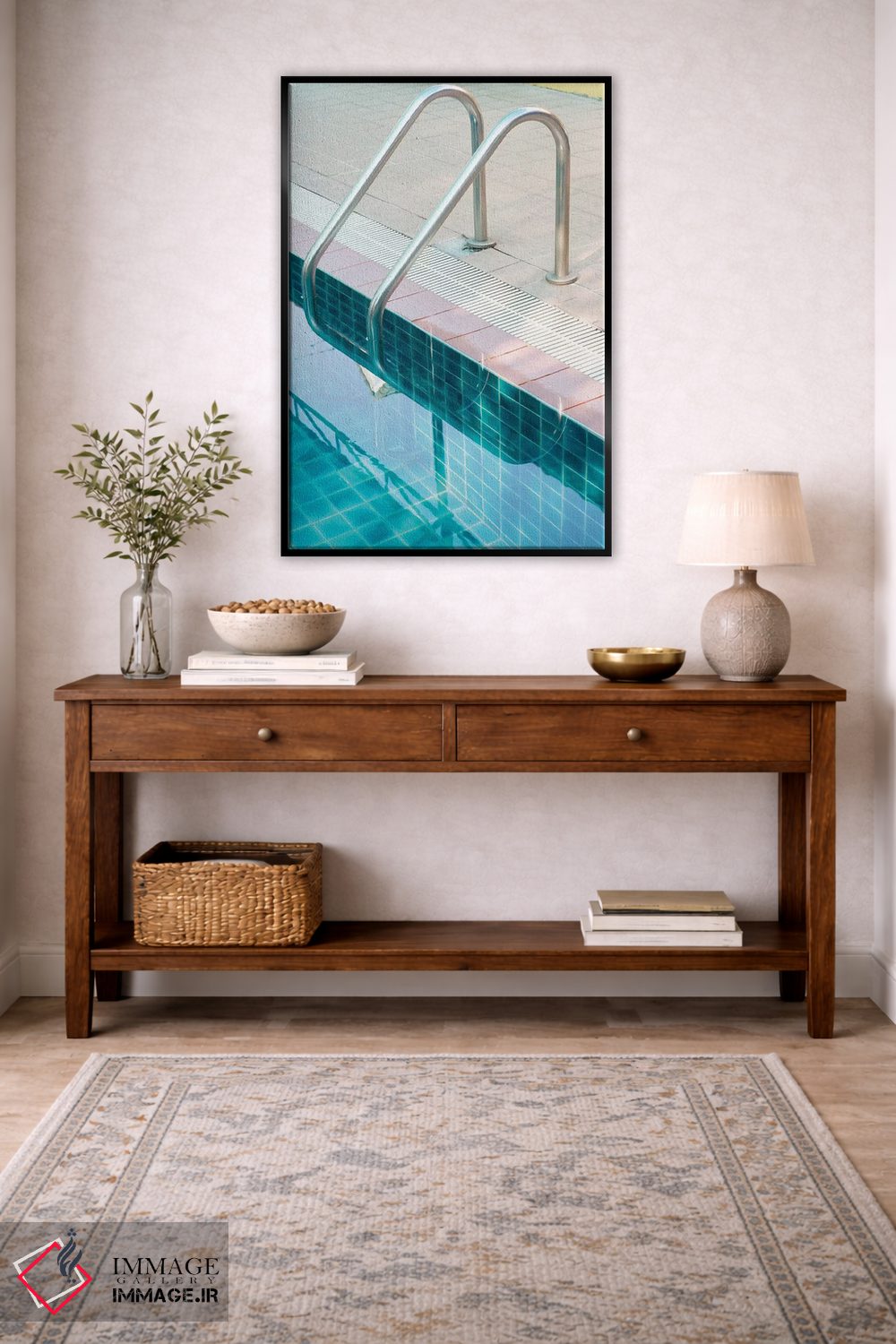 تابلو دکوراتیو استخر قدیمی اثر هانی مون هتل - D4B