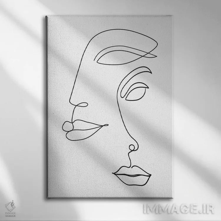 تابلو مینیمال دورویی اثر هانی مون هتل - نمای روبهرو روی دیوار