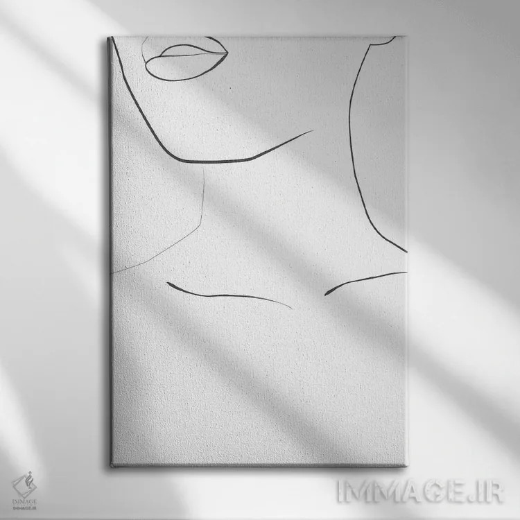 تابلو مینیمال پرتره نیم تنه اثر هانی مون هتل - نمای روبهرو روی دیوار