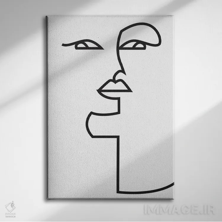 تابلو مینیمال زنبق ۲ اثر هانی مون هتل - نمای روبهرو روی دیوار