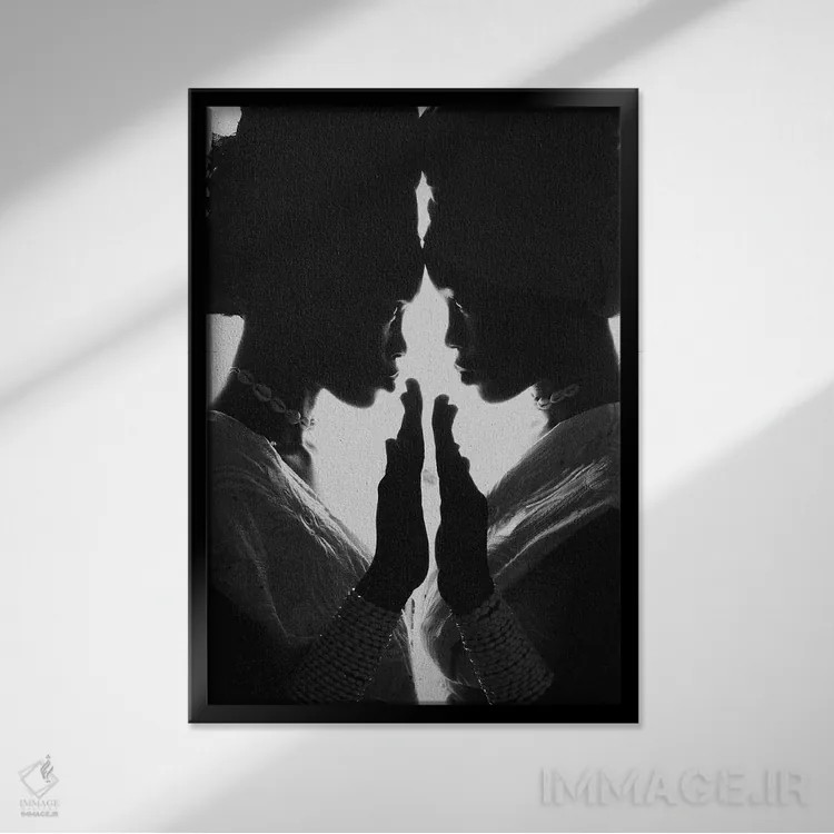 تابلو دکوراتیو ایبجی اثر هری ادونزه - نمای قابدار مشکی