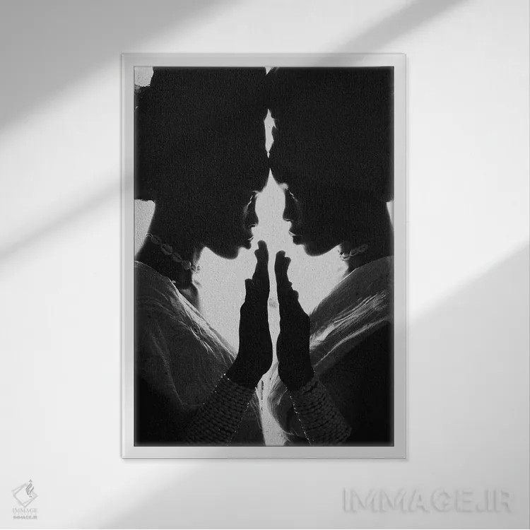 تابلو دکوراتیو ایبجی اثر هری ادونزه - نمای قابدار سفید