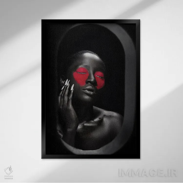 تابلو دکوراتیو ملانین ۱ اثر هری ادونزه - نمای قابدار مشکی