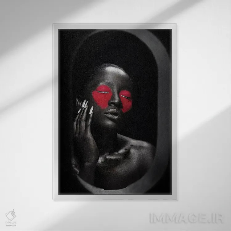تابلو دکوراتیو ملانین ۱ اثر هری ادونزه - نمای قابدار سفید
