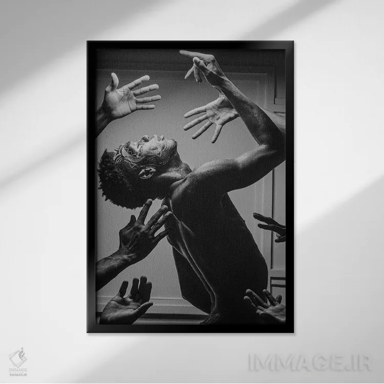 تابلو دکوراتیو نگاتیو اثر هری ادونزه - نمای قابدار مشکی