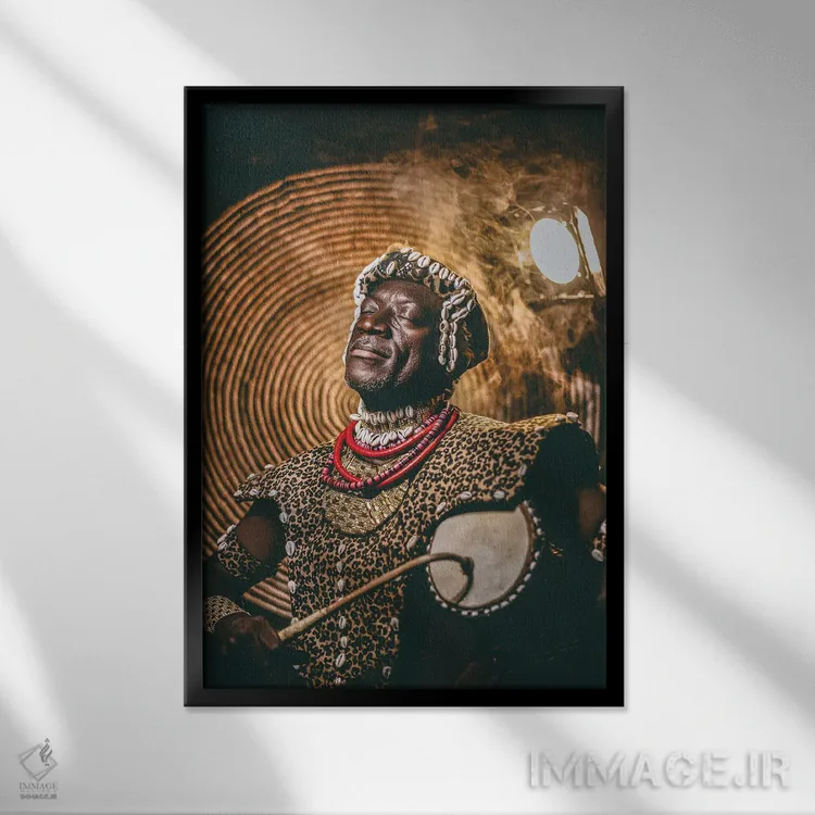 تابلو دکوراتیو صدای موسیقی اثر هری ادونزه - نمای قابدار مشکی
