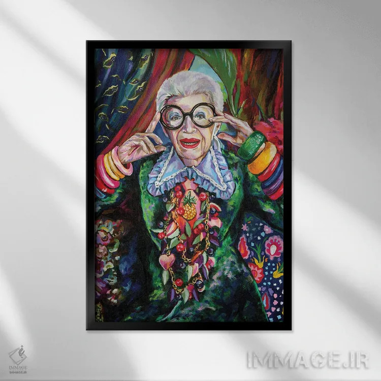 تابلو دکوراتیو زنبق اثر هدر پری - نمای قابدار مشکی
