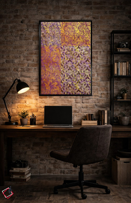 تابلو دکوراتیو درخشش سوزان اثر فایو بای فایو کالکتیو - D5B