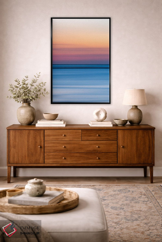 تابلو مینیمال خطوط هنگام غروب اثر هانا پریویت - D4B