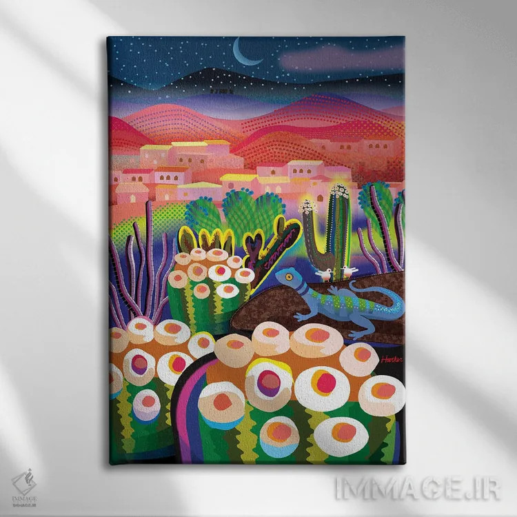 تابلو دکوراتیو شب دره شگفتی اثر چارلز هارکر - نمای روبهرو روی دیوار