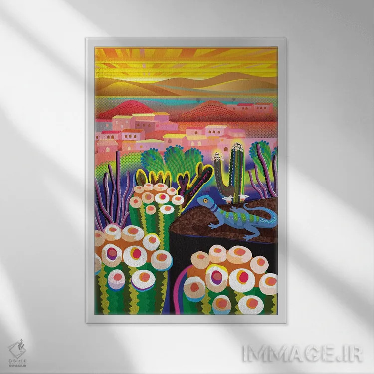 تابلو دکوراتیو دره شگفتی اثر چارلز هارکر - نمای قابدار سفید