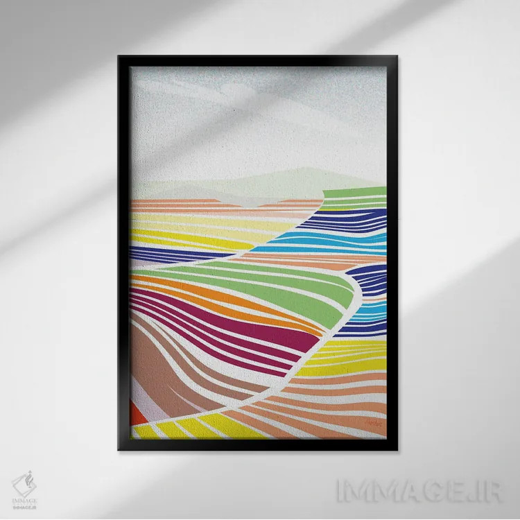 تابلو انتزاعی گراند کانیون اثر چارلز هارکر - نمای قابدار مشکی