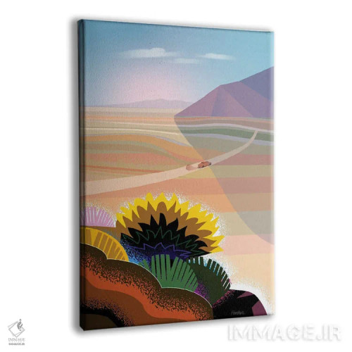 تابلو مدرن بیابان بزرگ موجاوی اثر چارلز هارکر - نمای پرسپکتیو محصول