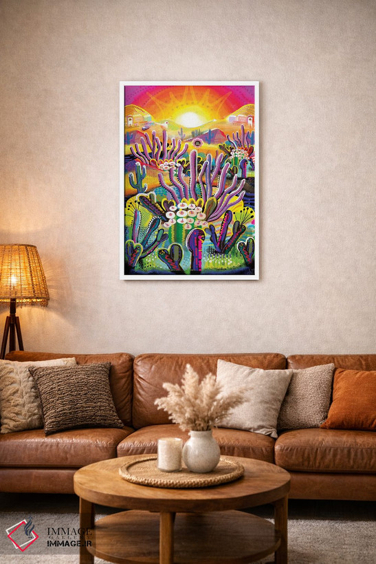 تابلو دکوراتیو کاکتوس خنک اثر چارلز هارکر - D1W