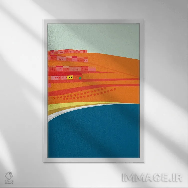 تابلو دکوراتیو ساحل رزاریتو اثر چارلز هارکر - نمای قابدار سفید