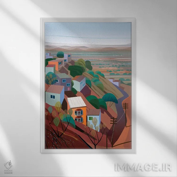 تابلو دکوراتیو لوس آلتوس اثر چارلز هارکر - نمای قابدار سفید