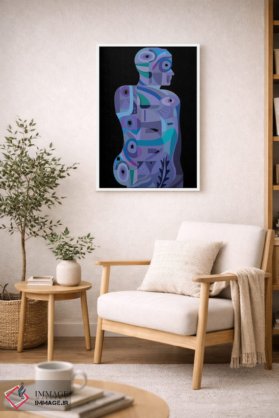 تابلو دکوراتیو مرد خالکوبی شده اثر چارلز هارکر - D5W