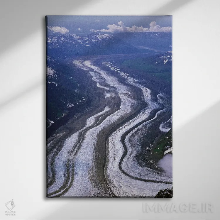 تابلو دکوراتیو Tokositna Glacier, Denali National Park & Preserve, Alaska, USA… اثر هیو رز - نمای روبهرو روی دیوار