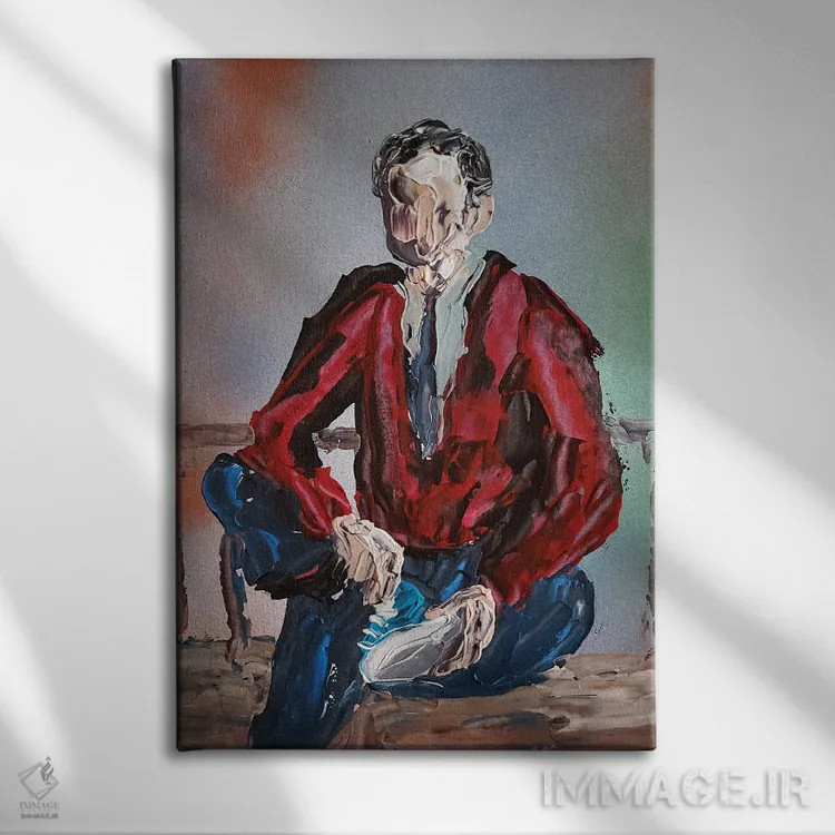 تابلو دکوراتیو آقای راجرز اثر اندرو هار - نمای روبهرو روی دیوار