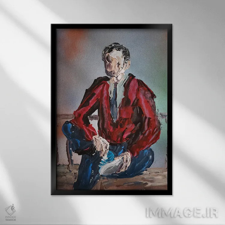 تابلو دکوراتیو آقای راجرز اثر اندرو هار - نمای قابدار مشکی