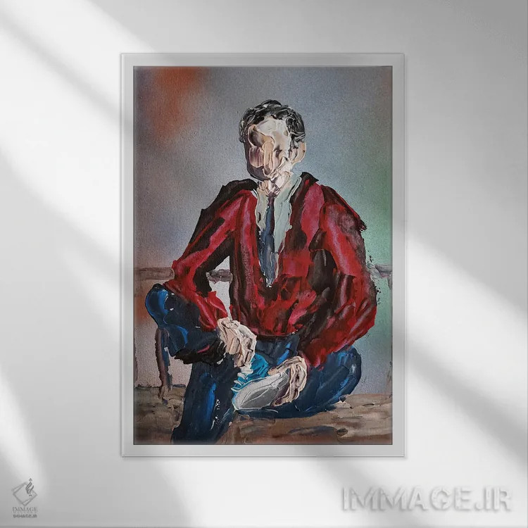 تابلو دکوراتیو آقای راجرز اثر اندرو هار - نمای قابدار سفید