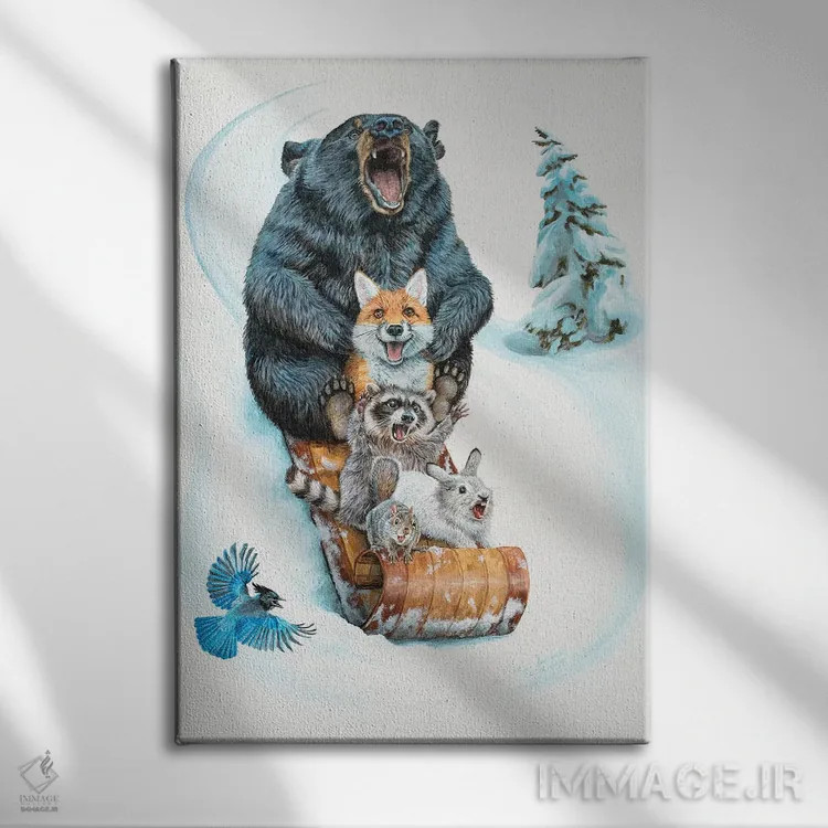 تابلو دکوراتیو تپه بزرگ اثر هالی سیمنتال - نمای روبهرو روی دیوار