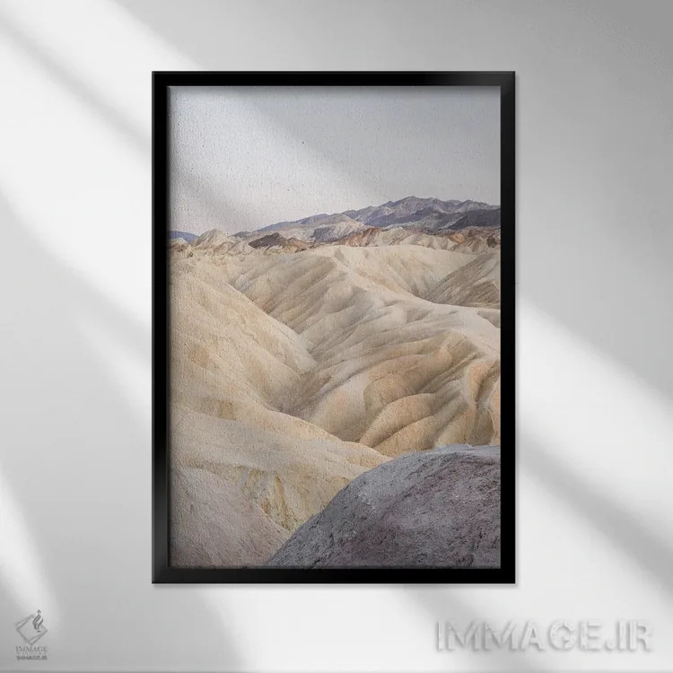 تابلو دکوراتیو زابرسکی پوینت در پارک ملی دره مرگ اثر هنریکه شنک - نمای قابدار مشکی