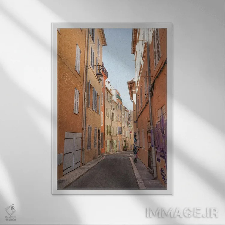 تابلو دکوراتیو Marseille,محله لو پانیه، مارسی اثر هنریکه شنک - نمای قابدار سفید