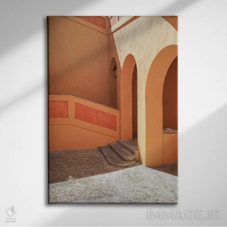 تابلو دکوراتیو راهرو رنگارنگ اثر هنریکه شنک - نمای روبهرو روی دیوار