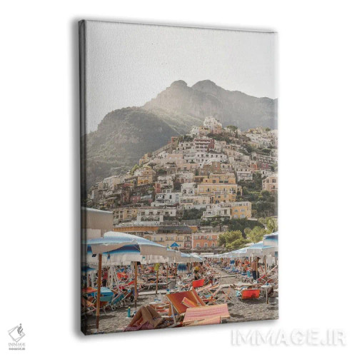 تابلو دکوراتیو ساحل پوزیتانو، ساحل آمالفی، ایتالیا اثر هنریکه شنک - نمای پرسپکتیو محصول