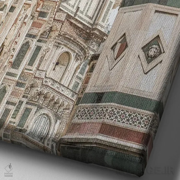 تابلو دکوراتیو Florence Italy II,کلیسای دومو، فلورانس، ایتالیا ۲ اثر هنریکه شنک - نمای نزدیک بافت بوم
