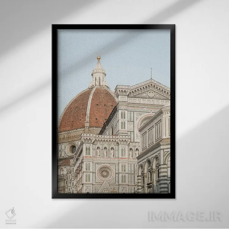 تابلو دکوراتیو Florence Italy,کلیسای دومو، فلورانس، ایتالیا اثر هنریکه شنک - نمای قابدار مشکی