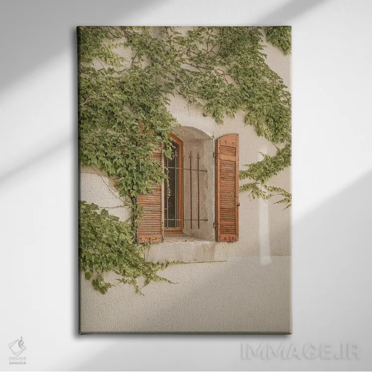 تابلو دکوراتیو کرکره پنجره فرانسوی اثر هنریکه شنک - نمای روبهرو روی دیوار