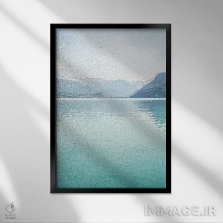 تابلو دکوراتیو دریاچه برینتس در سوئیس اثر هنریکه شنک - نمای قابدار مشکی
